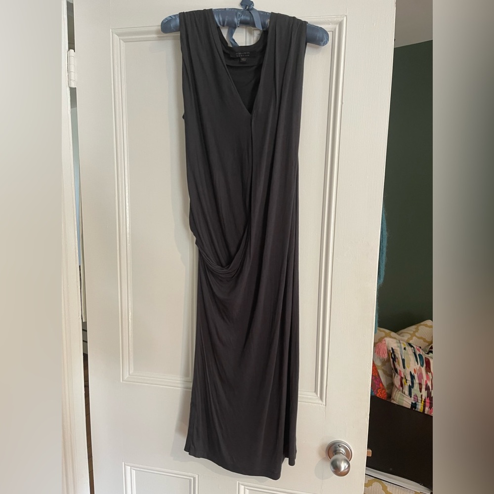 All Saints dark charcoal cotton dress